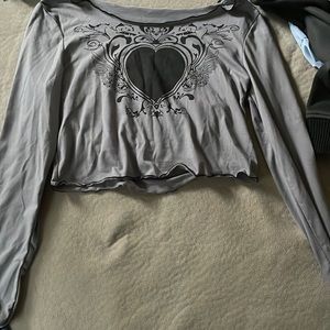 Long sleeve crop top